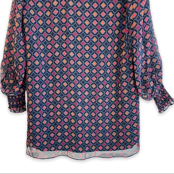 Highline Collective Geometric Print Ruffled Collar Dress - Picture 8 of 8